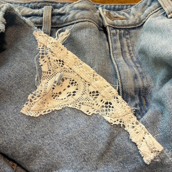 Time and Tru Light Blue Distressed Denim Jean Shorts - Picture 7 of 10